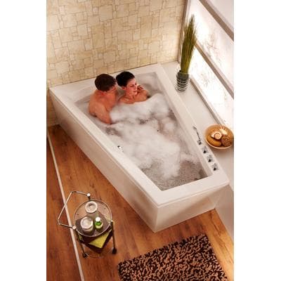 Badewanne OTTOFOND "Galia II", weiß, B:135cm H:64cm L:175cm T:135cm, Sanitäracryl, Badewannen, mit Wannenträger