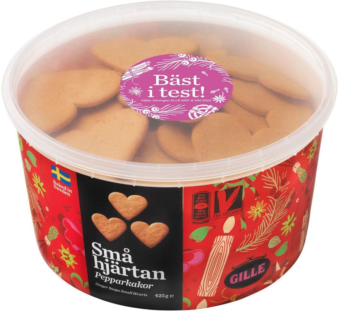 GILLE Pepparkakor Små Hjärtan 425g