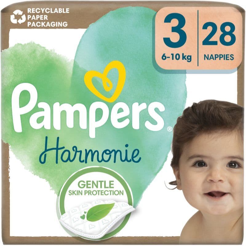 Pampers Harmonie Size 3 couches jetables 6-10 kg 28 pcs