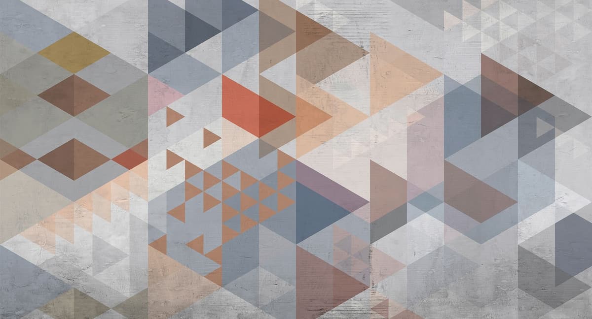 Architects Paper "Atelier 47 Vintage Triangle 1" 3D-Optik glatt Vlies, Wand, Schräge, Decke