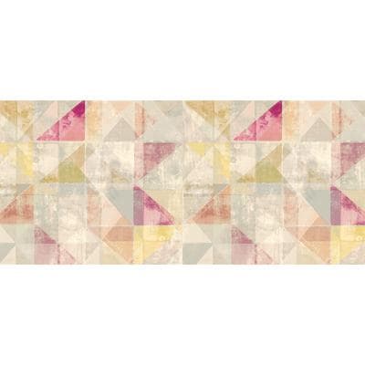 Fototapete ARCHITECTS PAPER "Atelier 47 Used Triangle 1", gelb (creme, gelb, hellgrau), B:6m L:2,7m, Vlies, Tapeten, Vlies, Wand, Schräge, Decke