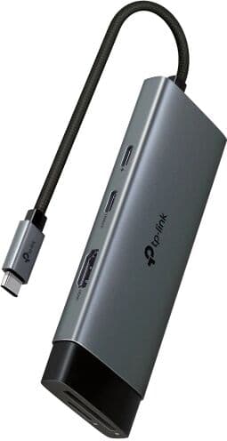 TP-Link USB Type-C HUB 7 portos 1xHDMI + 1xPD 100W +1xUSB-C + 2xUSB +1xSD + 1xMicro SD, UH7020C PC