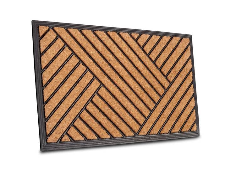 Fussmatte HANSE HOME Mix Mats Gummi Kokos Crossings, Türmatte , schwarz (kokos,schwarz), B:45cm H:20mm L:75cm, Kokos, Teppiche, Fussmatte, Strapazierfähig, pflegeleicht, robust, wetterfest, UV-beständig