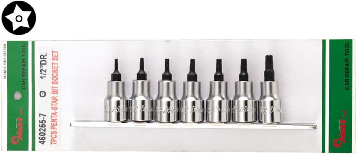Torx Hylsysarja Hans 1/2 Tuumaa 7 Kappale (Ts10 - Ts40) 60mm