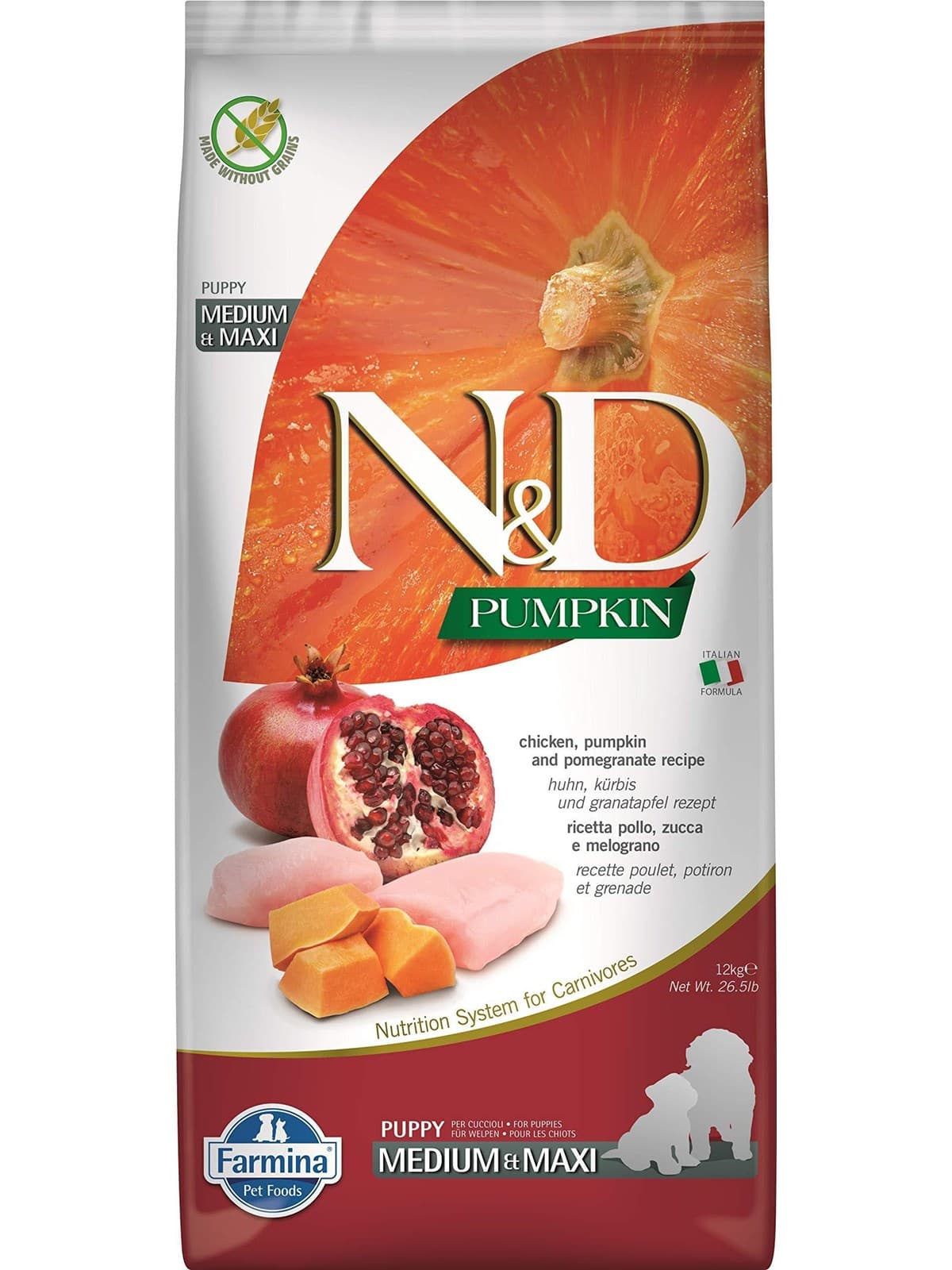 Farmina ND DOG PUPPY PUMPKIN MEDIUM Maxi Chicken 12 kg
