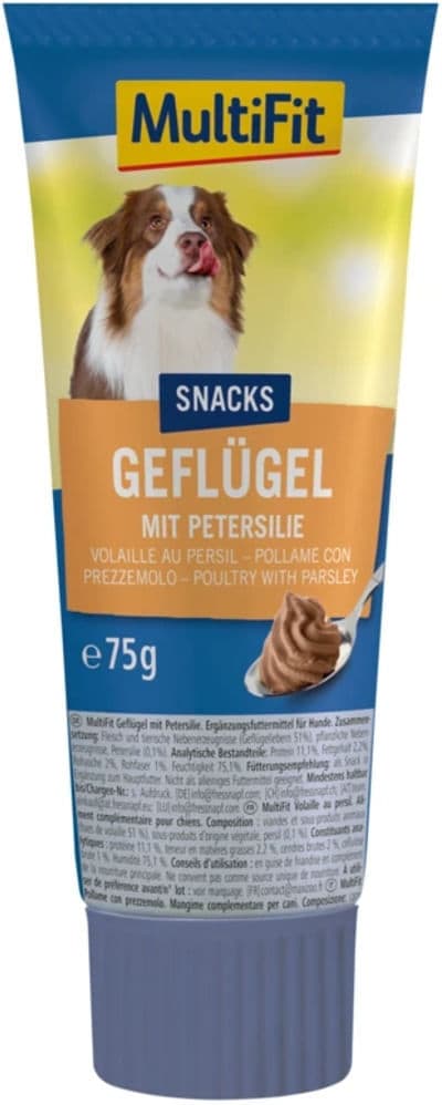 MultiFit Snack Dog Crema 75G POLLAME CON PREZZEMOLO