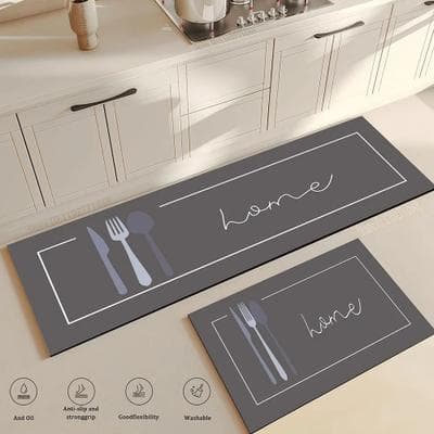 Inspire Essentials ComfortLux Anti Fatigue Kitchen Floor Mat Waterproof Washable Runner Rug a 19.69 In X 31.50 In And 19.69
