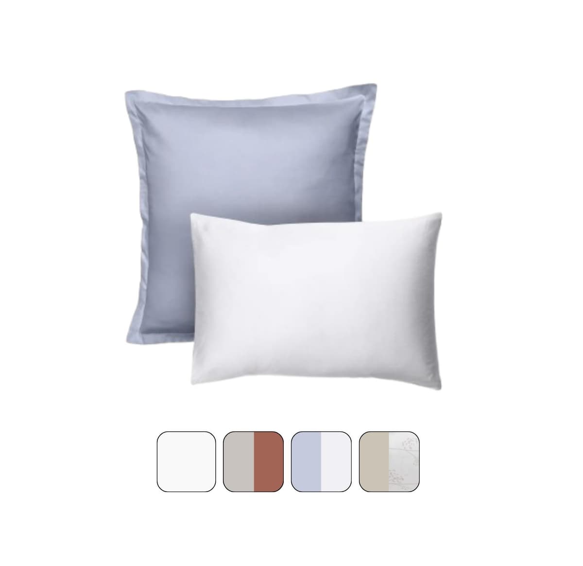 Emma Silken Satin Polsterbezug 40x80cm Weiß
