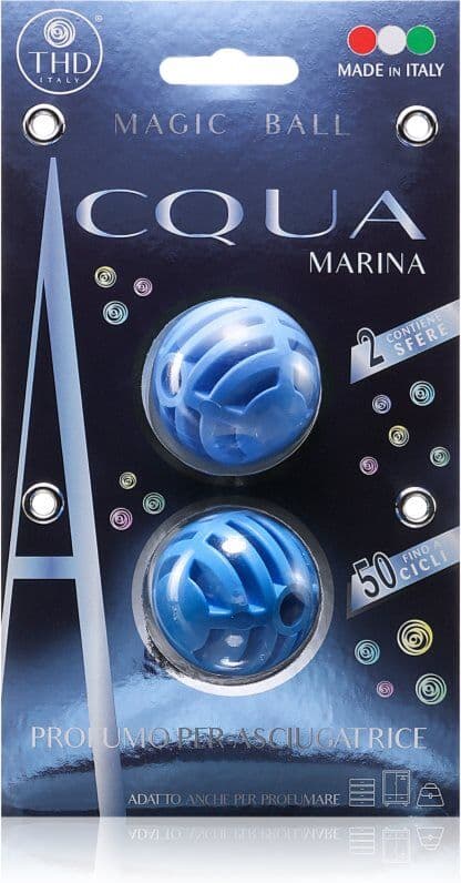 THD Acqua Marina boules parfumées pour sèche‑linge 2 pcs
