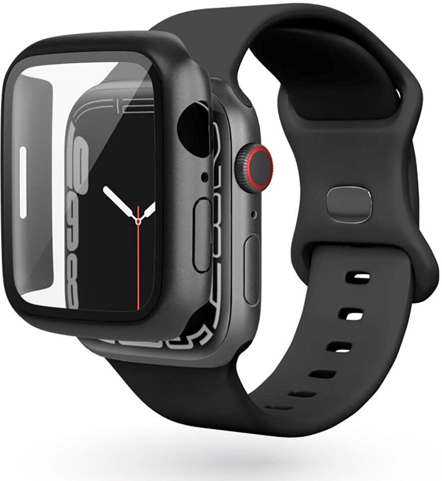 Epico Apple Watch 8/7 (45mm) Plastik Cover m. Indbygget Skærmbeskyttelse - Sort