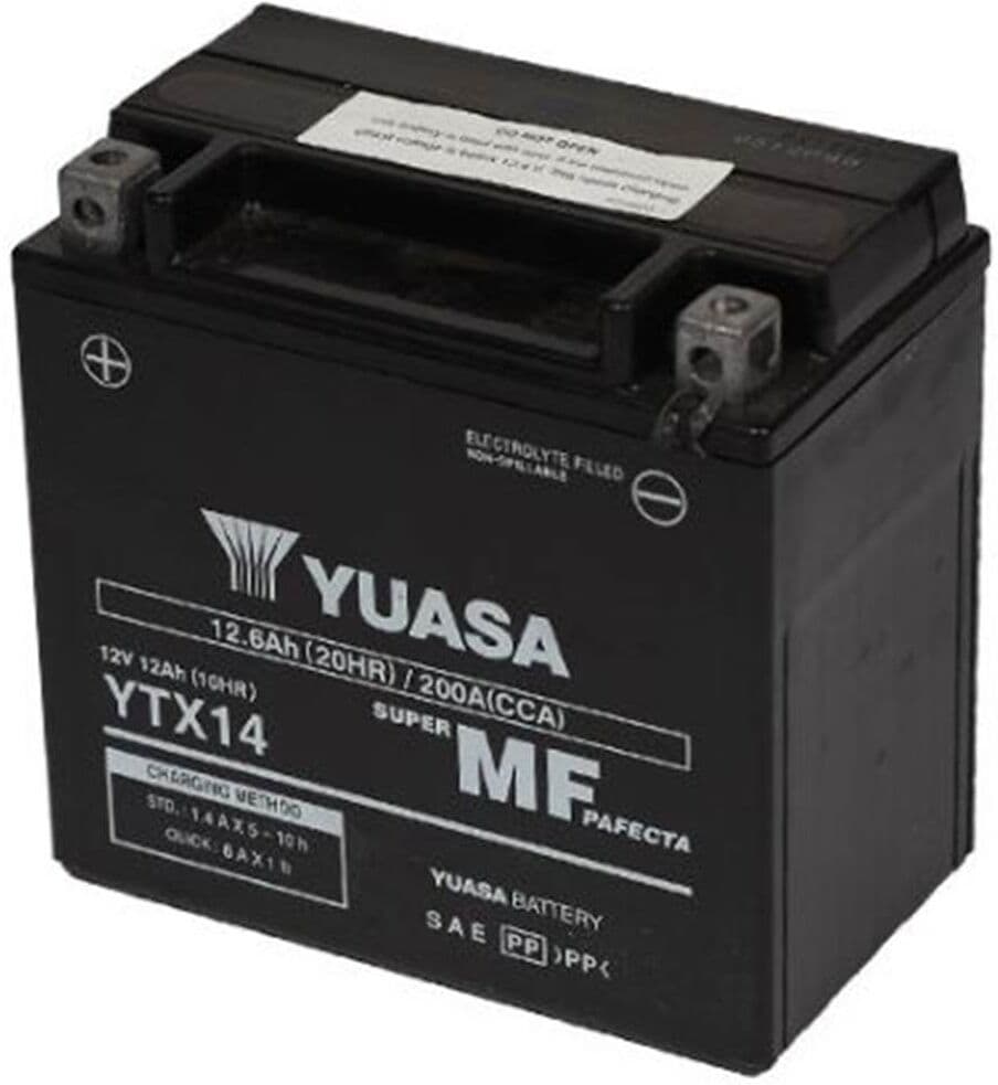 Bateria para mota Yuasa YTX14-WC 12V 12Ah