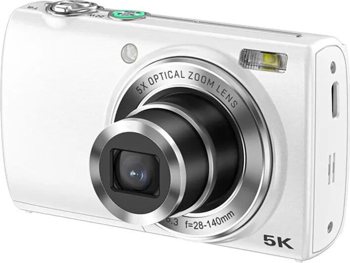 INF Erfassen Sie jedes Detail mit der digitalen 5X-Optik-Zoom-Kamera Weiß