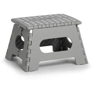 Zeller Tritthocker 13030, klappbar, aus Kunststoff, 1 Stufe, grau