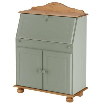 Sekretär OTTO HOME "Mette, Schreibtisch im Landhausstil", salbei grün,, B:82cm H:107cm T:39cm, Sekretäre, Sekretär, aus Massivholz, Breite 82 cm