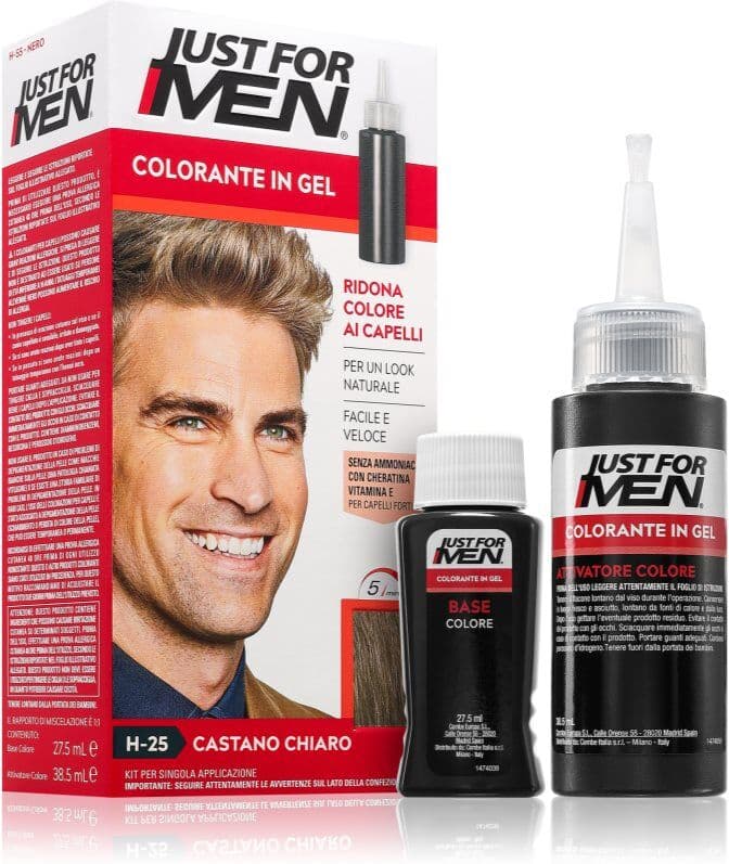 Just for Men Color Kit βαφή για τα μαλλιά με χρώμα για άντρες απόχρωση H-25 Light Brown 1 τμχ