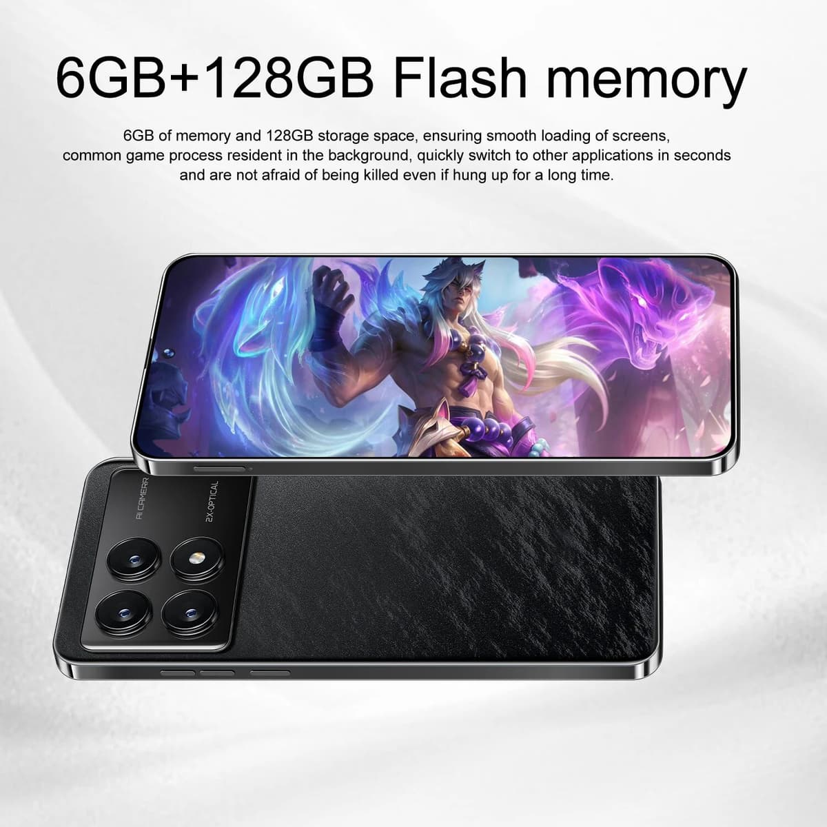 IVMI K90 Pro Smartphone 4G Dual Card Dual Standby Android12 6GB RAM 128GB ROM Global Version 4100mAh Battery 20MP Mobile Phones