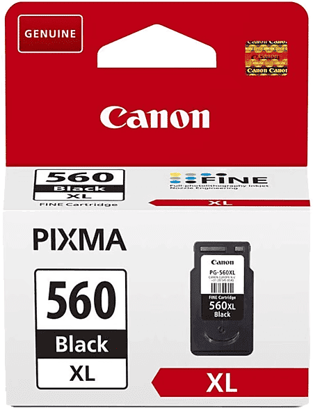 Cartucho de tinta - Canon PG-560XL 3712C001, Hasta 400 hojas, Tamaño XL, Negro