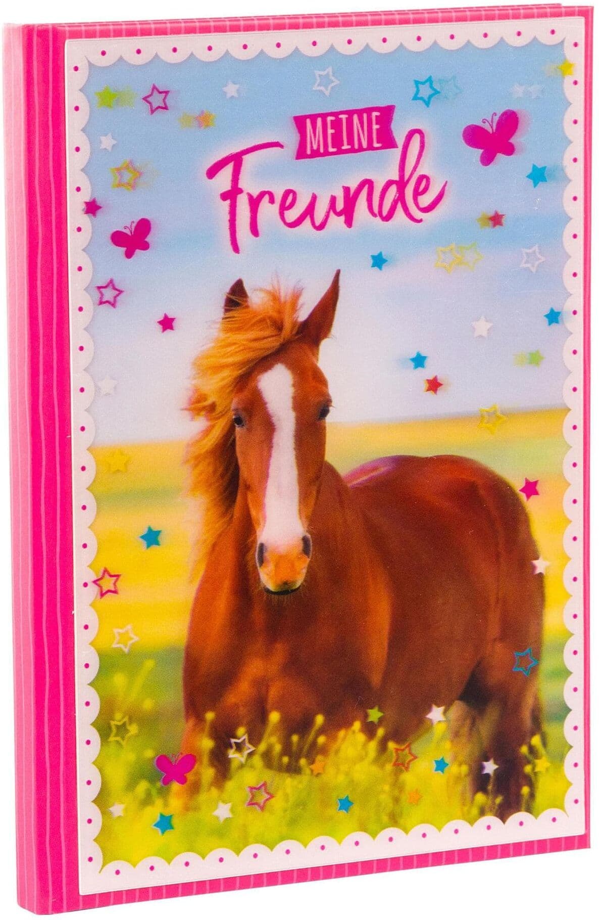 Poesiealbum GOLDBUCH "Freundebuch Pferdeliebe", pink, Notizbücher, Poesiealbum pink Einheitsgröße