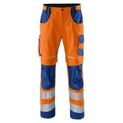 Warnschutz-Bundhose "REFLECTIQ" - 90 - orange/kornblau