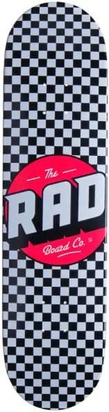 RAD Skateboards Skateboard Deck RAD Checker (8" - Schwarz/Weiß)