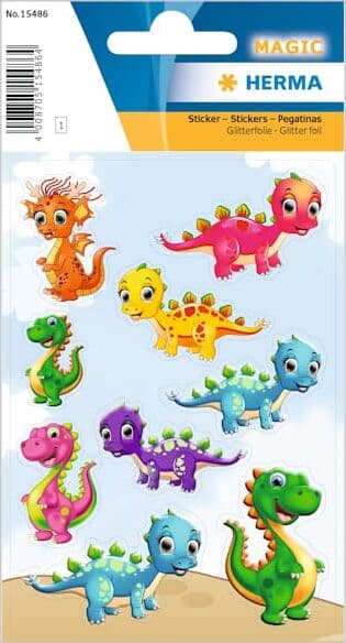Herma stickers Magic Baby dinos foil (1) 10st