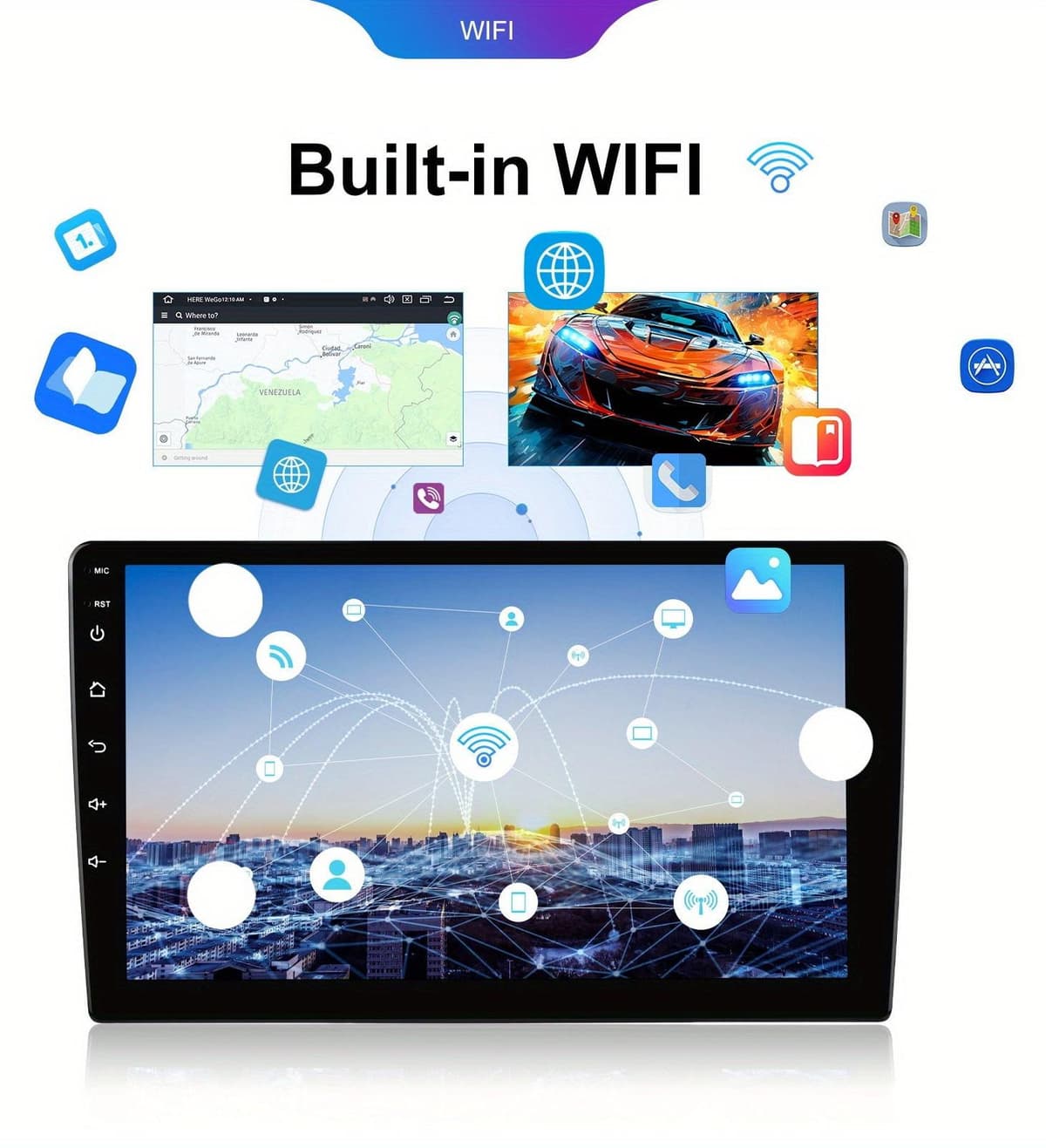 Selius Multimedia Autoradio met Navigatiesysteem en Touchscreen