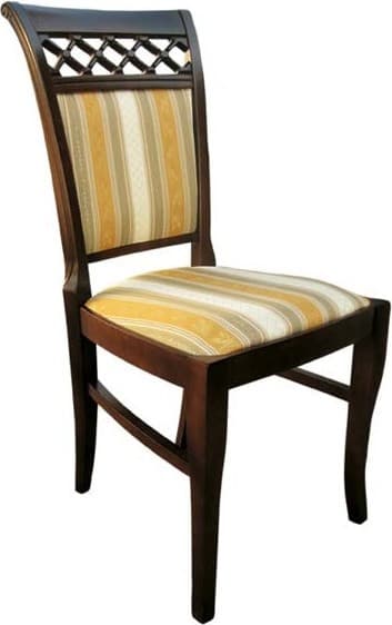 Set van 10 houten eetkamerstoelen met bekleding voor horeca en restaurant