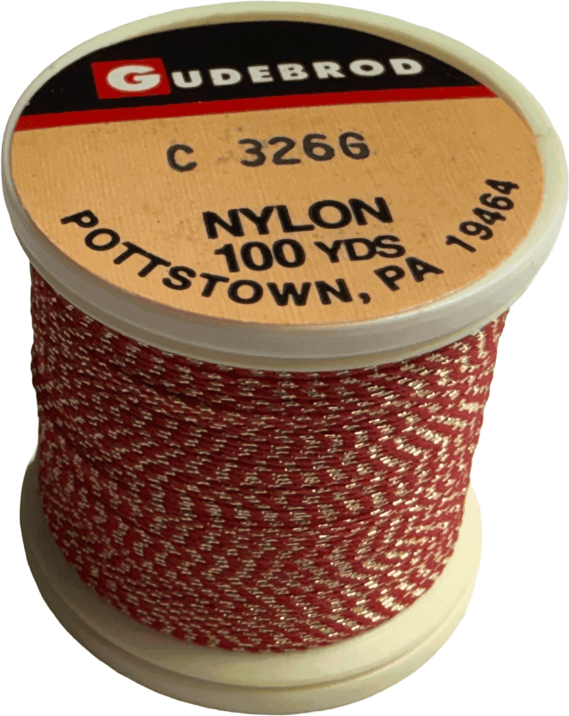 Övriga Tillverkare Gudebroad Spöbyggnads Tråd Nylon #C 91 Meter (Färg: #326G Scarlett/Gold)