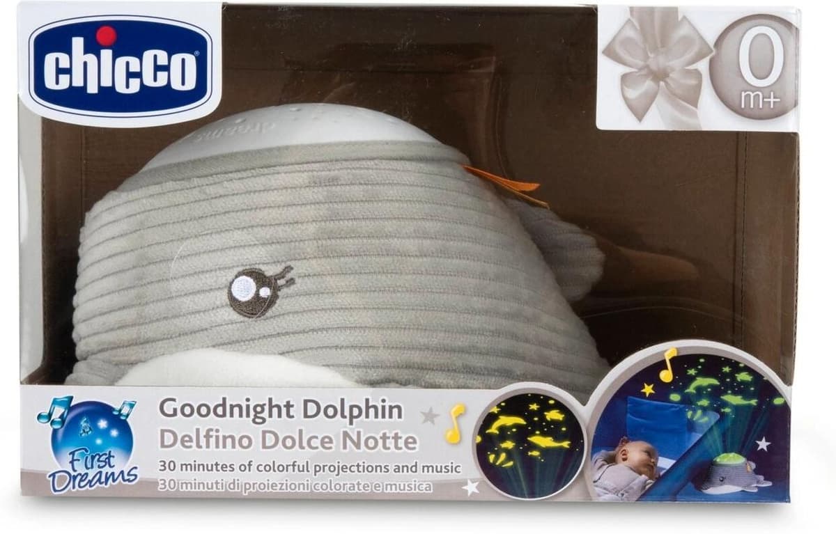 Nachtlicht CHICCO "Delfin", Baby, Gr. 1, 1 Stk., grau, Leuchten Nachtlicht grau 1, 1 Stk.