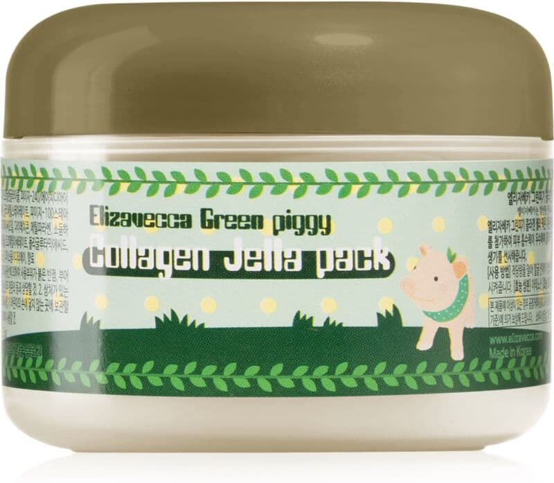 Elizavecca Green Piggy Collagen Jella Pack μάσκα κολλαγόνου για σύσφιξη για έντονη αποκατάσταση και σύσφιξη επιδερμίδας 100 μλ
