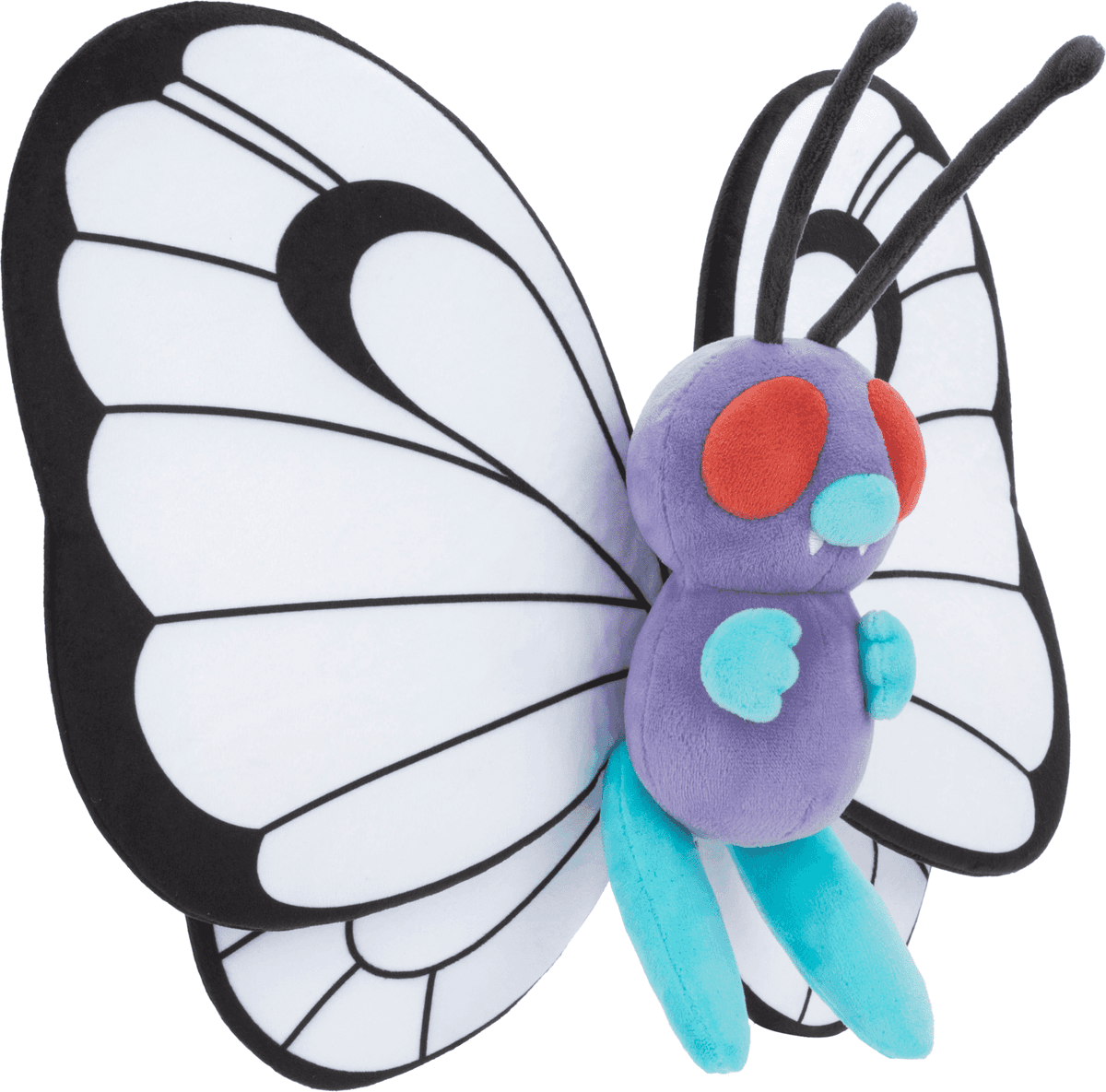 Pokémon Butterfree 30cm Plush Toy - Officially Licensed Jazwares Plush - Soft Lavender Body with Black-Edged Wings - 30cm Tall