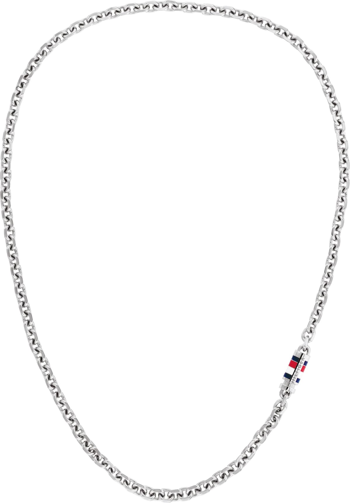 Edelstahlkette TOMMY HILFIGER "BRUCE CHAIN", silber (edelstahlfarben), Halsketten, Damen, Edelstahl, L: 56 B: 6mm, Edelstahlkette, B:6mm