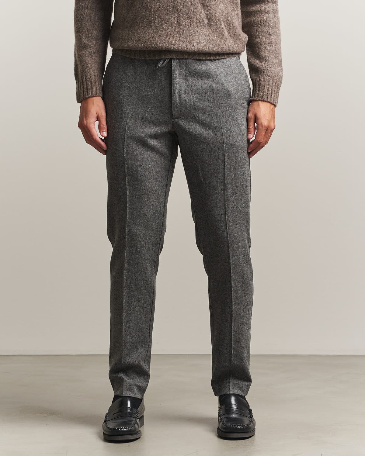 Boss BLACK Kane Brushed Drawstring Trousers Medium Grey men W31L32 Grå