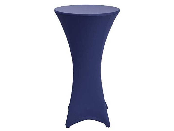Beautissu Bistrotafelhoes - sta-eet-deco cocktail - stretch spandex - Stella - 80-85 cm - blauw