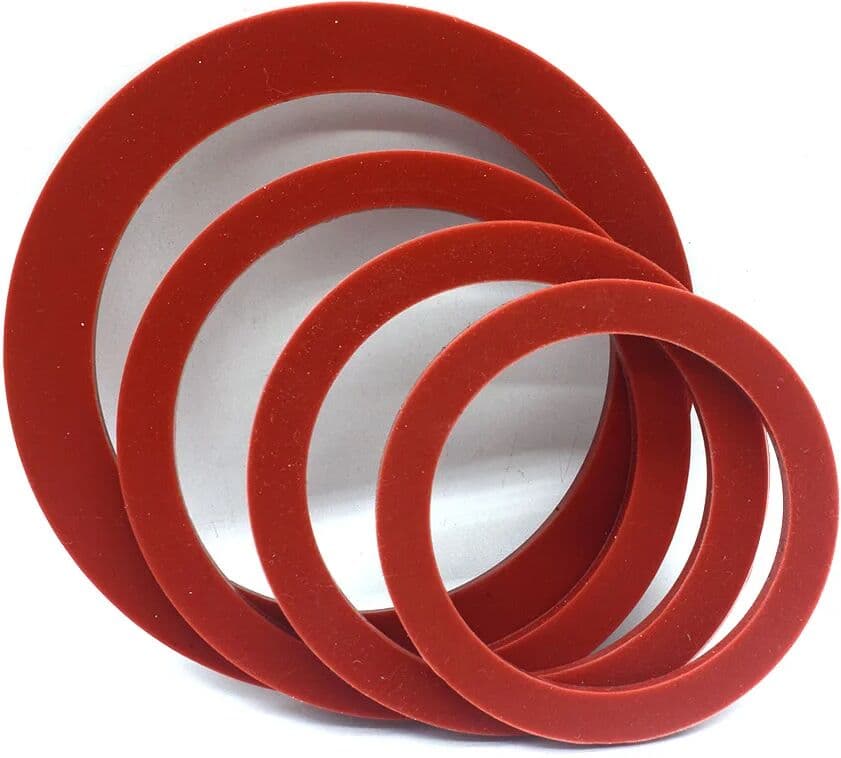 NONE 5PCS 2.5/ 3/3.5/4in High Temperature Casting Gasket Silicone Gaskets for Casting Machine Jewelry DIY Accessory