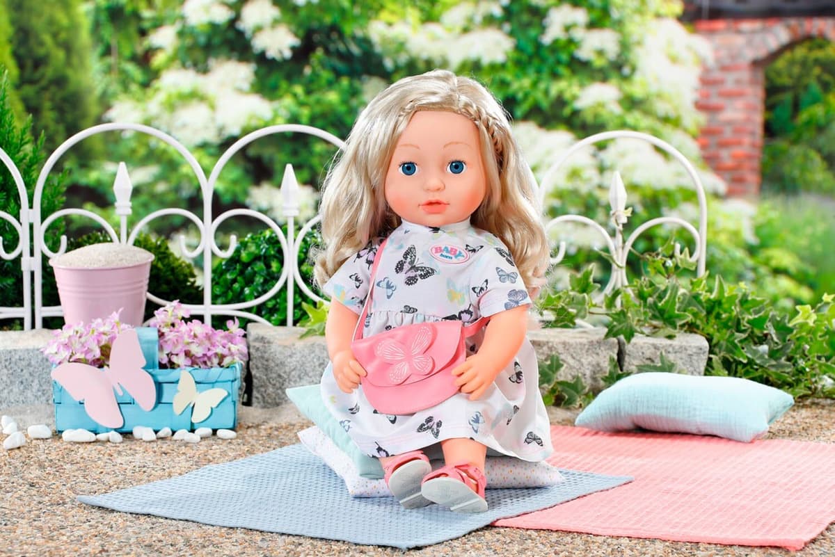 Puppenkleidung BABY BORN "Kleid Set 43 cm", weiss (weiß), Puppenkleidung, Baby, Puppenkleidung weiß Einheitsgröße