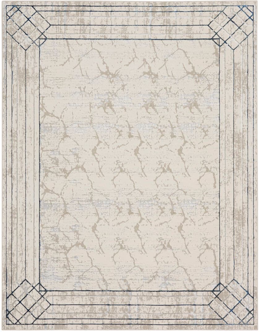 Ebern Designs Maronda Abstract Area Rug Ivory Rectangle 274 x 366cm