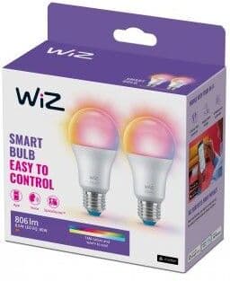 Wiz wi-fi ble 60w a60 e27 822-65 rgb 2pf/6