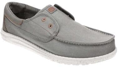 Hey Dude Wally Cru Stretch Canvas - Mens 12 Grey Slip On Medium