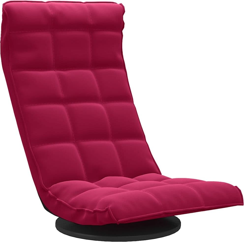 vidaXL Chaise de sol pivotante Rouge bordeaux Velours