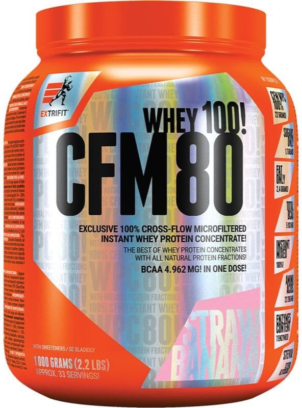 Extrifit CFM Instant Whey 80 białko serwatkowe w proszku smak Strawberry & Banana 1000 g