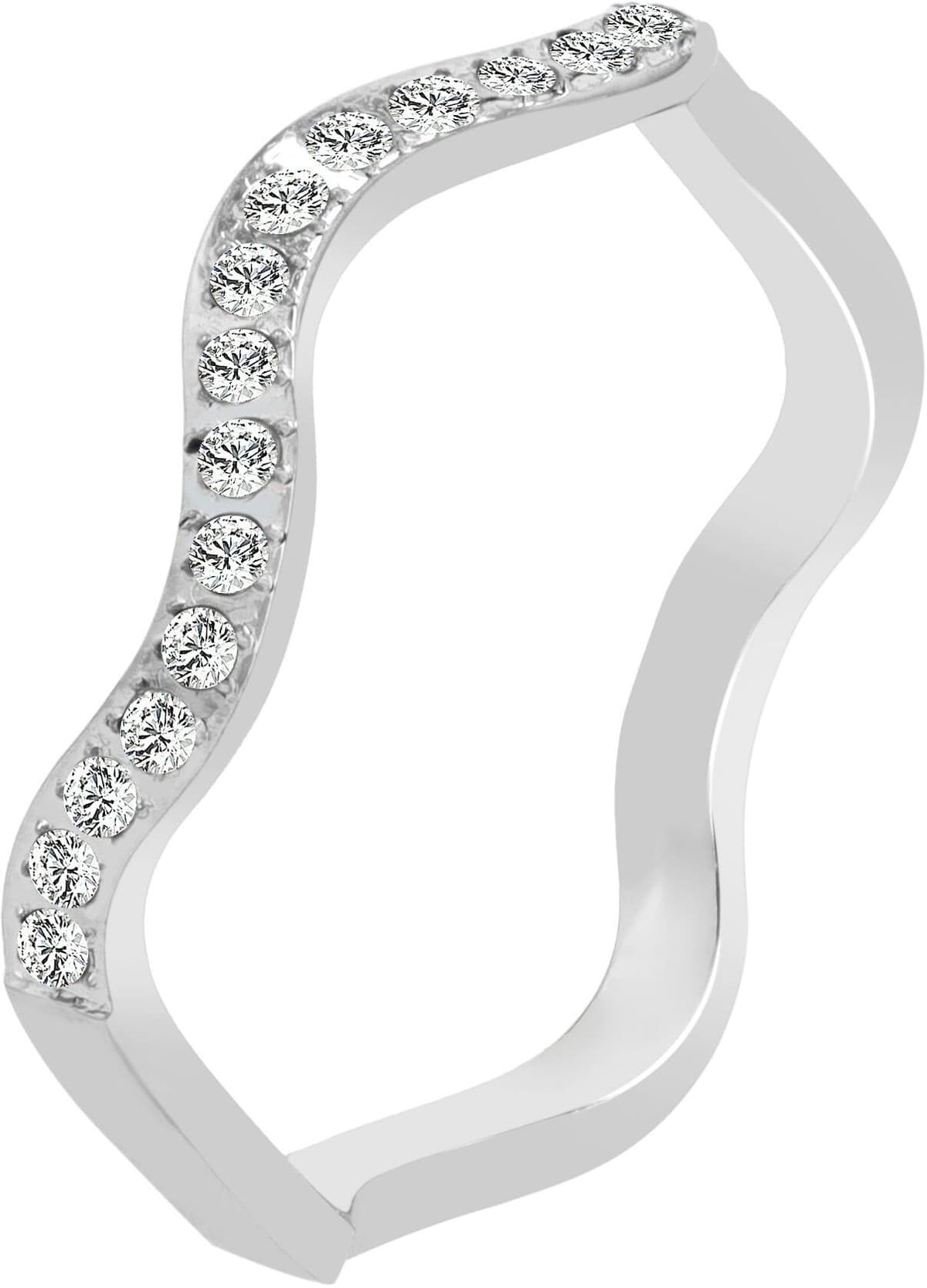 Fingerring AKZENT "Solstice, langlebig" Gr. 60, silber (silberfarbig), Fingerringe, Damen, 60, Edelstahl, Fingerring