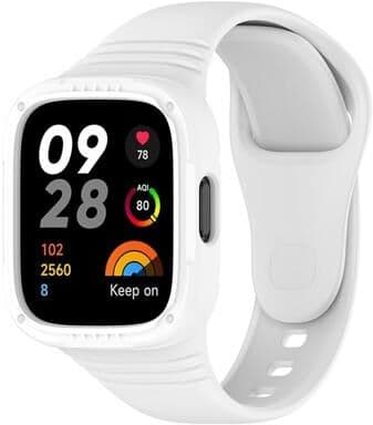Everyday Crate For Xiaomi Redmi Watch 3 Silicone Watch Strap Adjustable Replacement Watch Band white