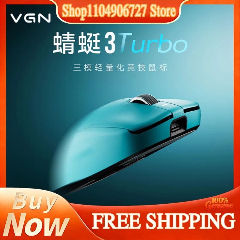 MC VGN Dragonfly 3 Turbo Wireless Gaming Mouse PAW3955 Extreme Sensor Tri Mode Lightweight Long Battery Life For Esports Gamers