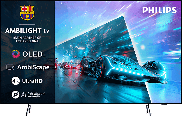 TV OLED 55" - Philips 55OLED761/12, UHD 4K, P5 AI Perfect Picture Engine, Smart TV, DVB-T2, Ambilight, Metal