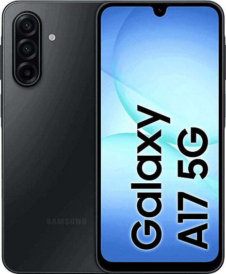 Samsung Galaxy A17 5G, Negro, 256 GB, 8 GB RAM, 6.7", FHD+ Super AMOLED, Mediatek G99 Octa-core, 5000 mAh, Android 15