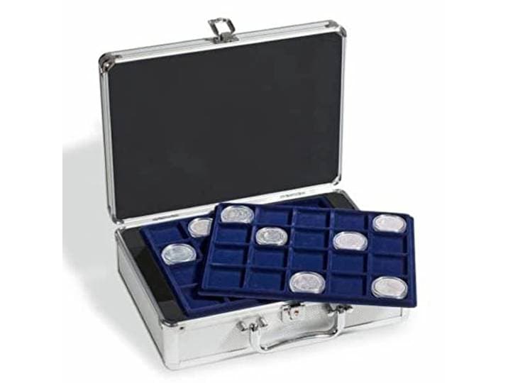 coin case for 144 2-€uro coins in capsules, incl. 6 coin trays
