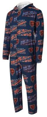 NFL Men's Shuffle Union Suit (Size Small) Chicago Bears/Navy, Polyester,Spandex
