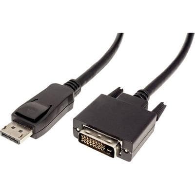 Value DisplayPort / DVI Adapterkabel DisplayPort Stecker, DVI-D 24+1pol. Stecker 2.00 m Schwarz 11.99.5610 Geschirmt DisplayPort-Kabel