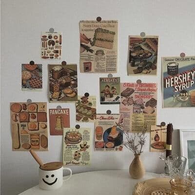 Uplift Picks Nordic Retro Photo Card Wall Stickers Aesthetic DIY Room Decor Set 03